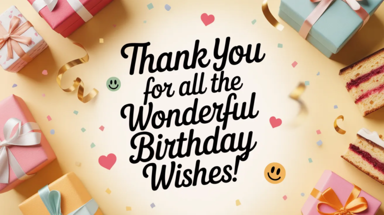 WhatsApp Status Thanks for Birthday Wishes